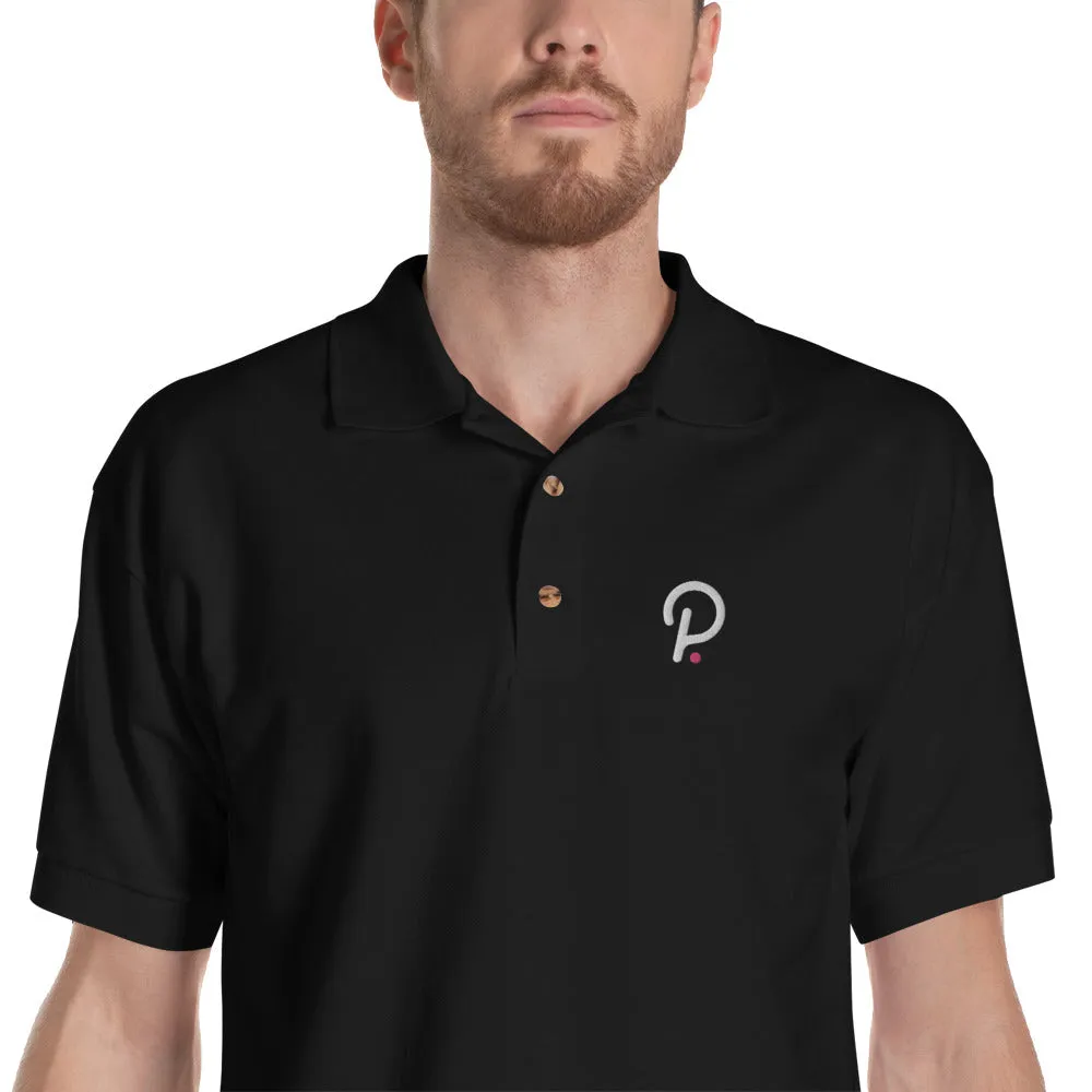 Polkadot Embroidered Polo Shirt