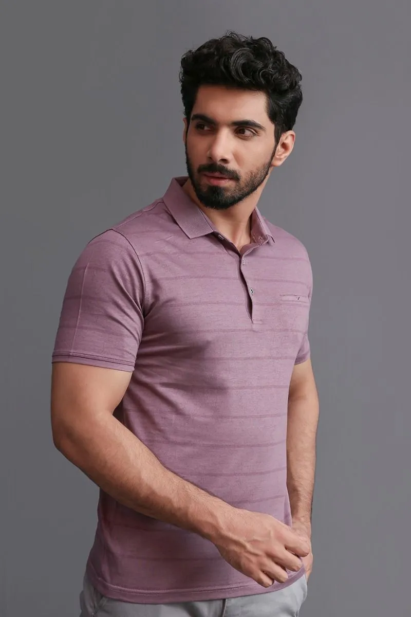 PURPLE PIQUE POLO