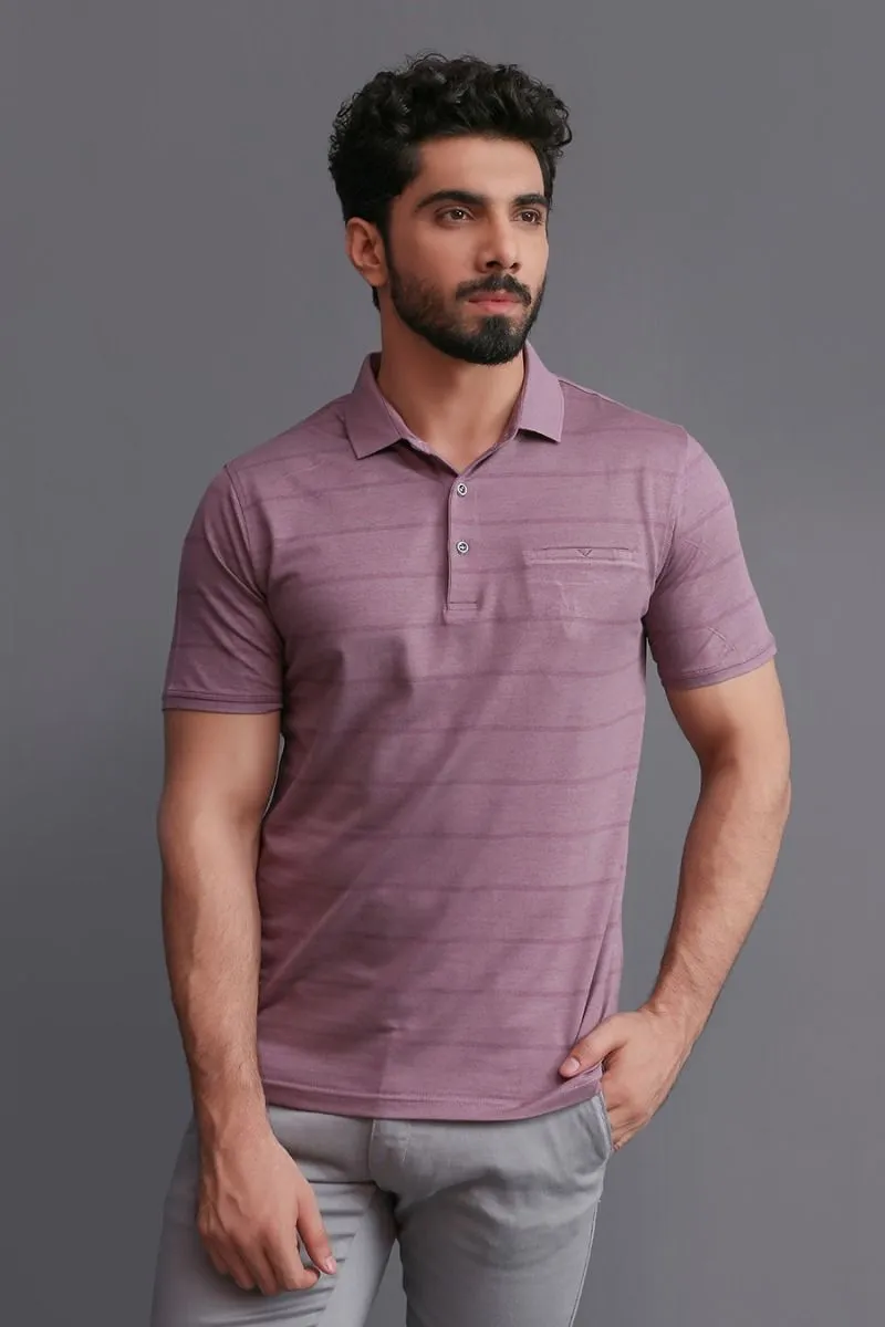PURPLE PIQUE POLO
