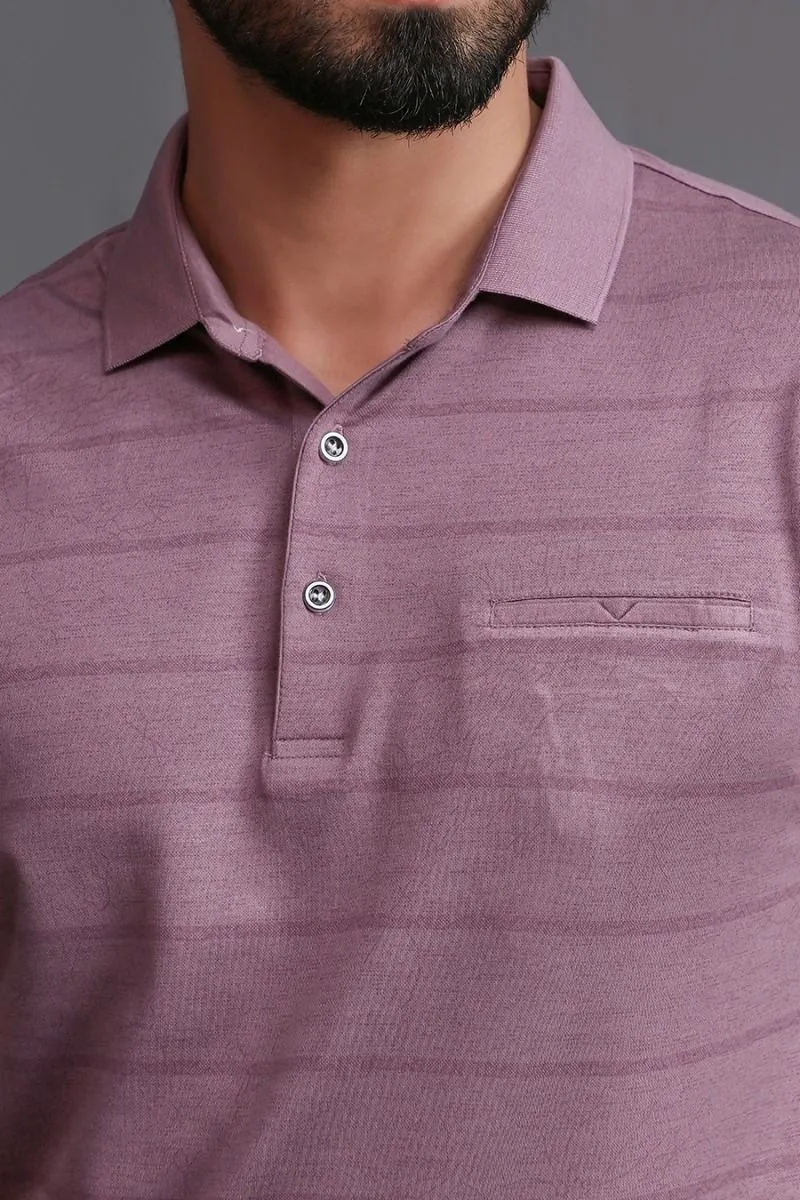 PURPLE PIQUE POLO