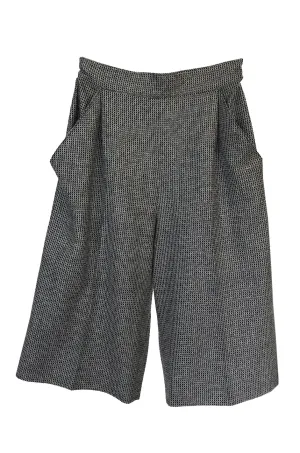 Rare 1980s Chloe Knee Length Check Suiting Dress City Shorts