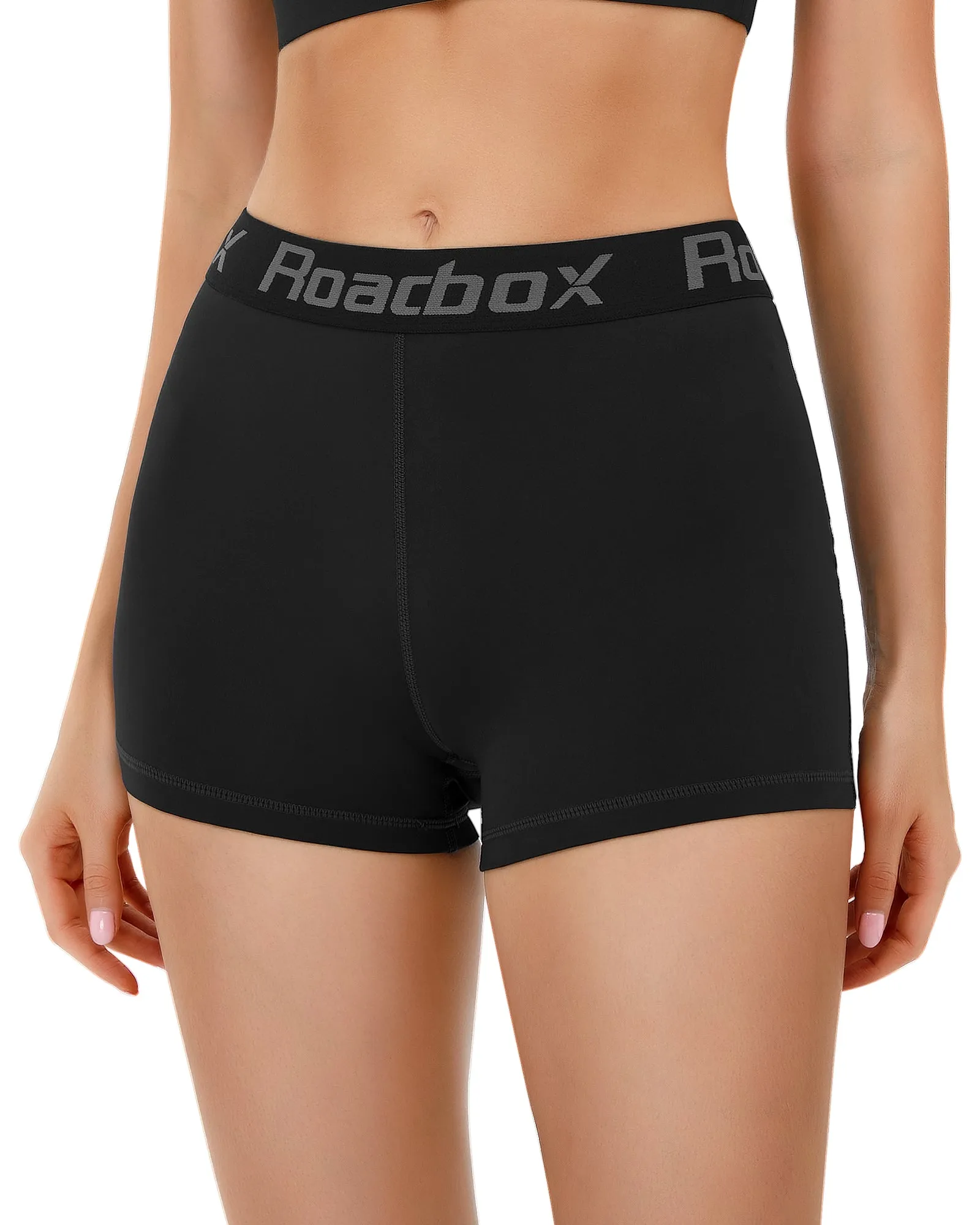 Roadbox Performance Spandex Compression Short Leggings: Breathable Athletic Yoga Shorts for Outdoor Gym Exercise