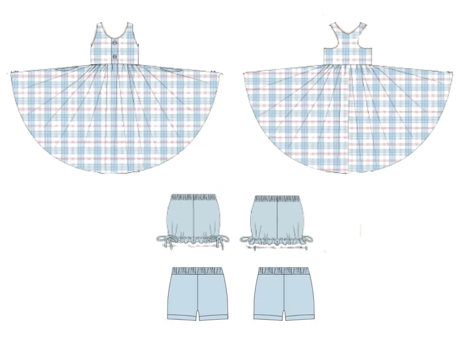 RWB Twirl Dress Set size 8
