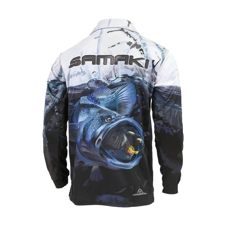 Samaki Murray Cod Long Sleeve Fishing Jersey Shirt - Adult