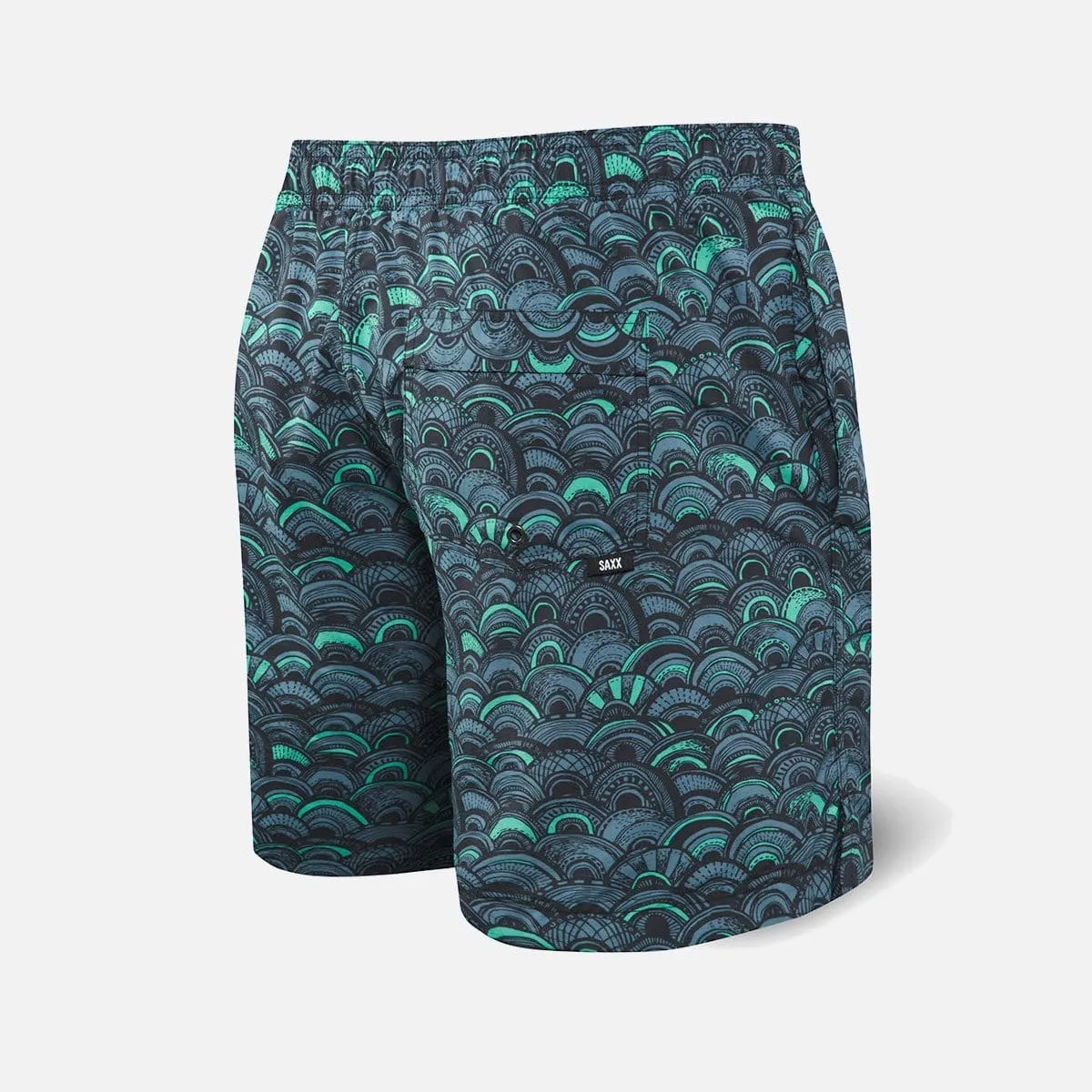 Saxx Cannonball Grey Fish Scales 7" Swim Shorts