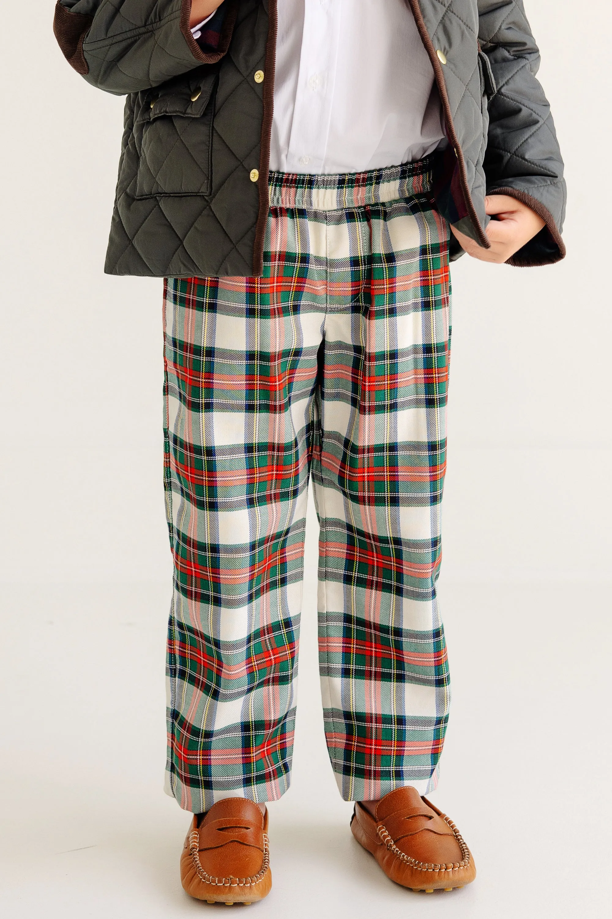 Sheffield Pants - Aiken Place Plaid with Nantucket Navy Stork