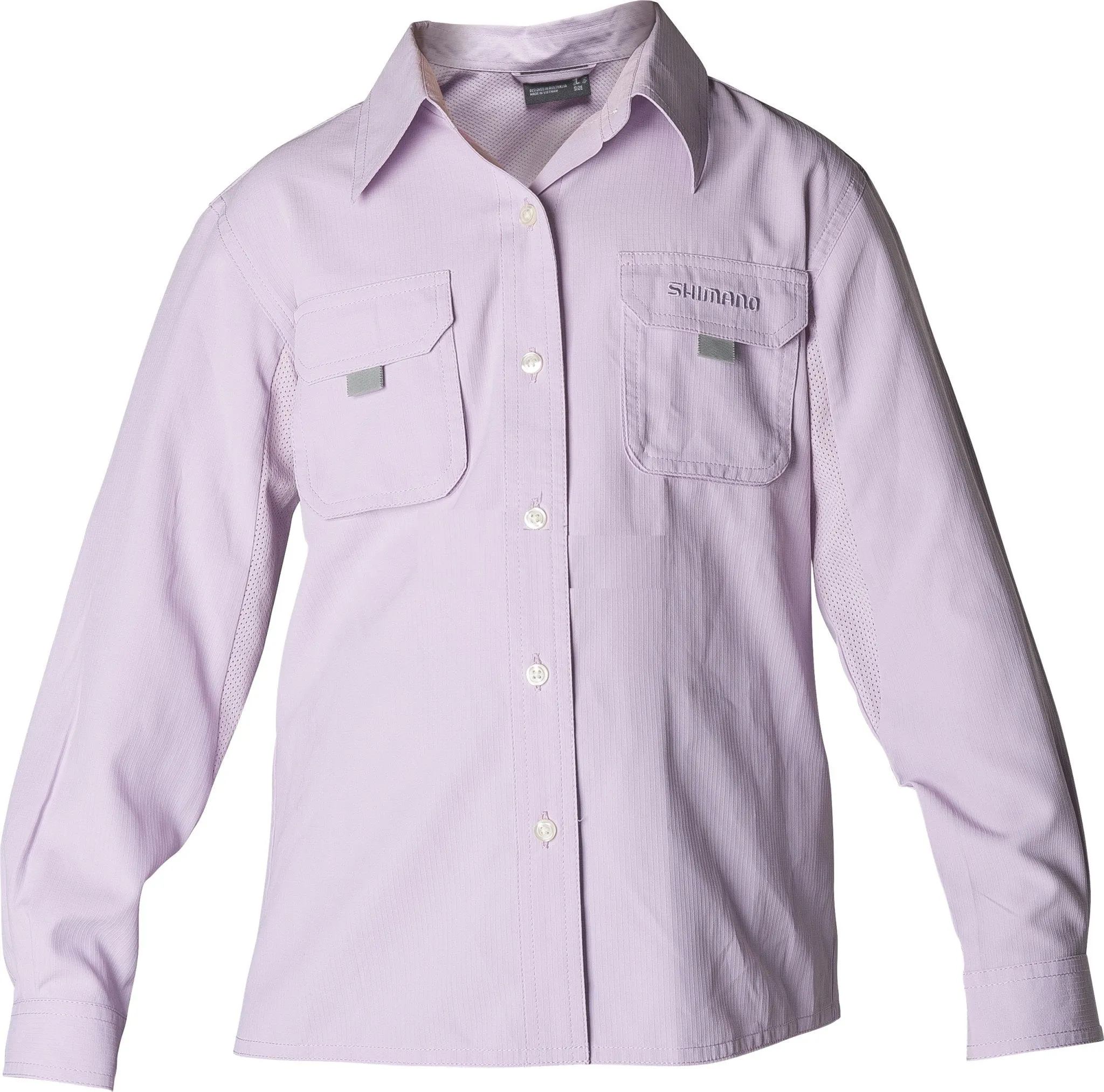 Shimano Girls Vented Long Sleeve Shirt Lilac