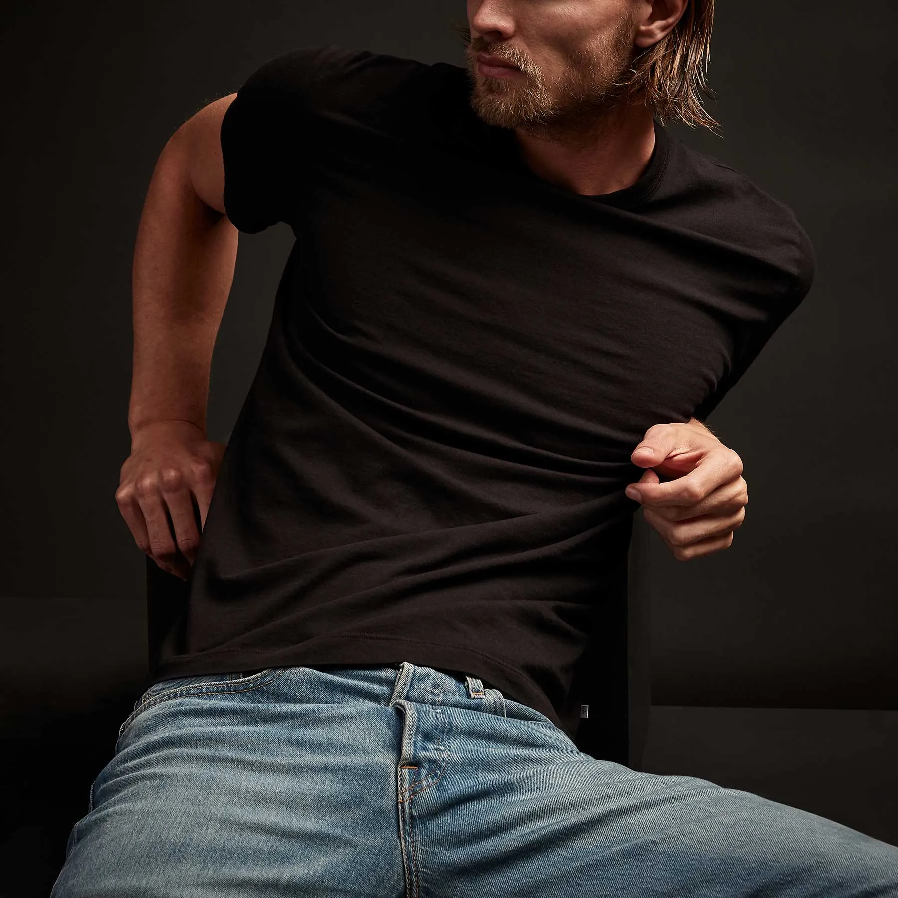 Short Sleeve Crew Neck - Black