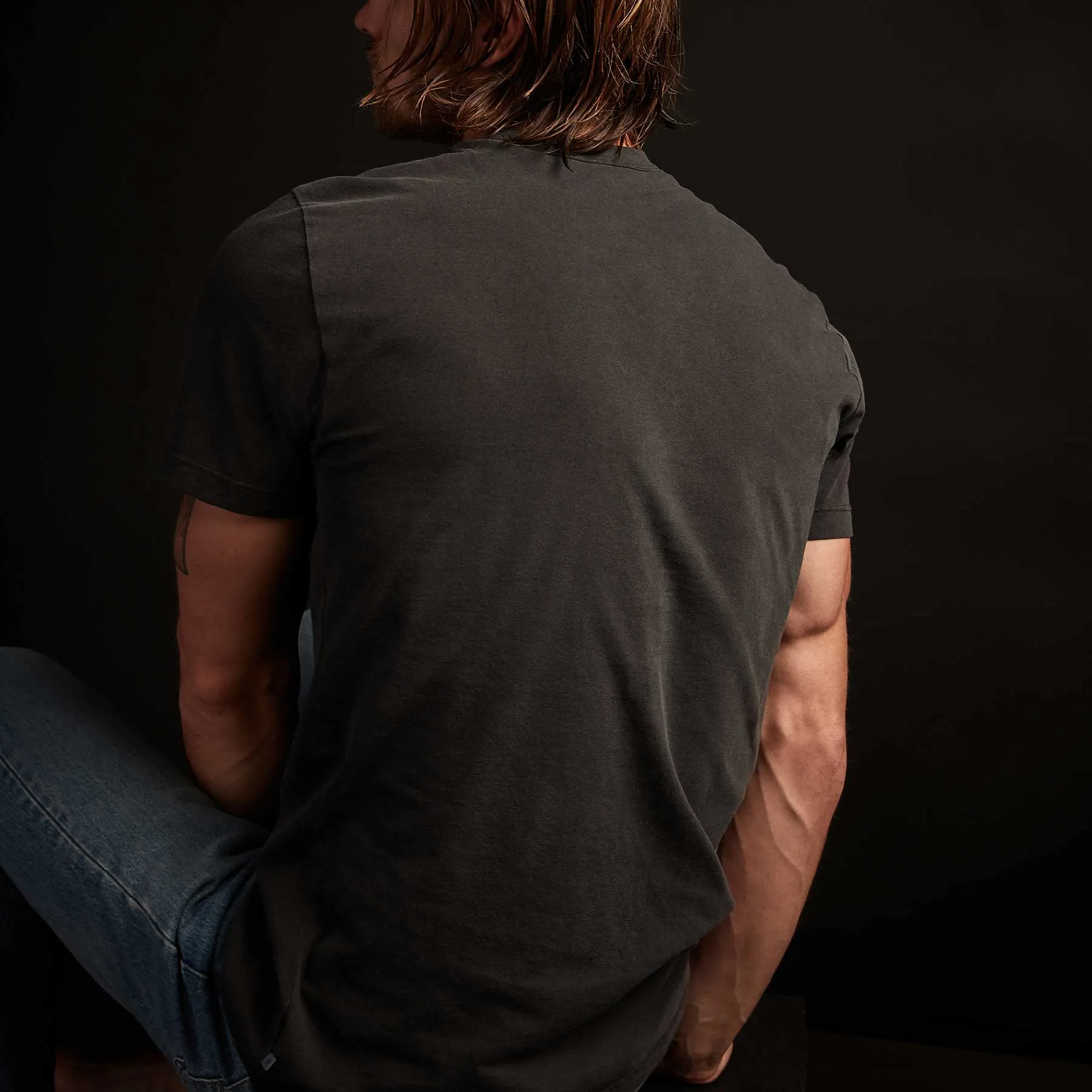 Short Sleeve Crew Neck - Carbon Pigment
