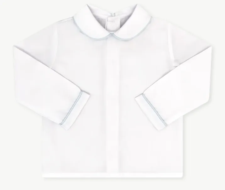 Sibley Shirt | White, Classic Blue