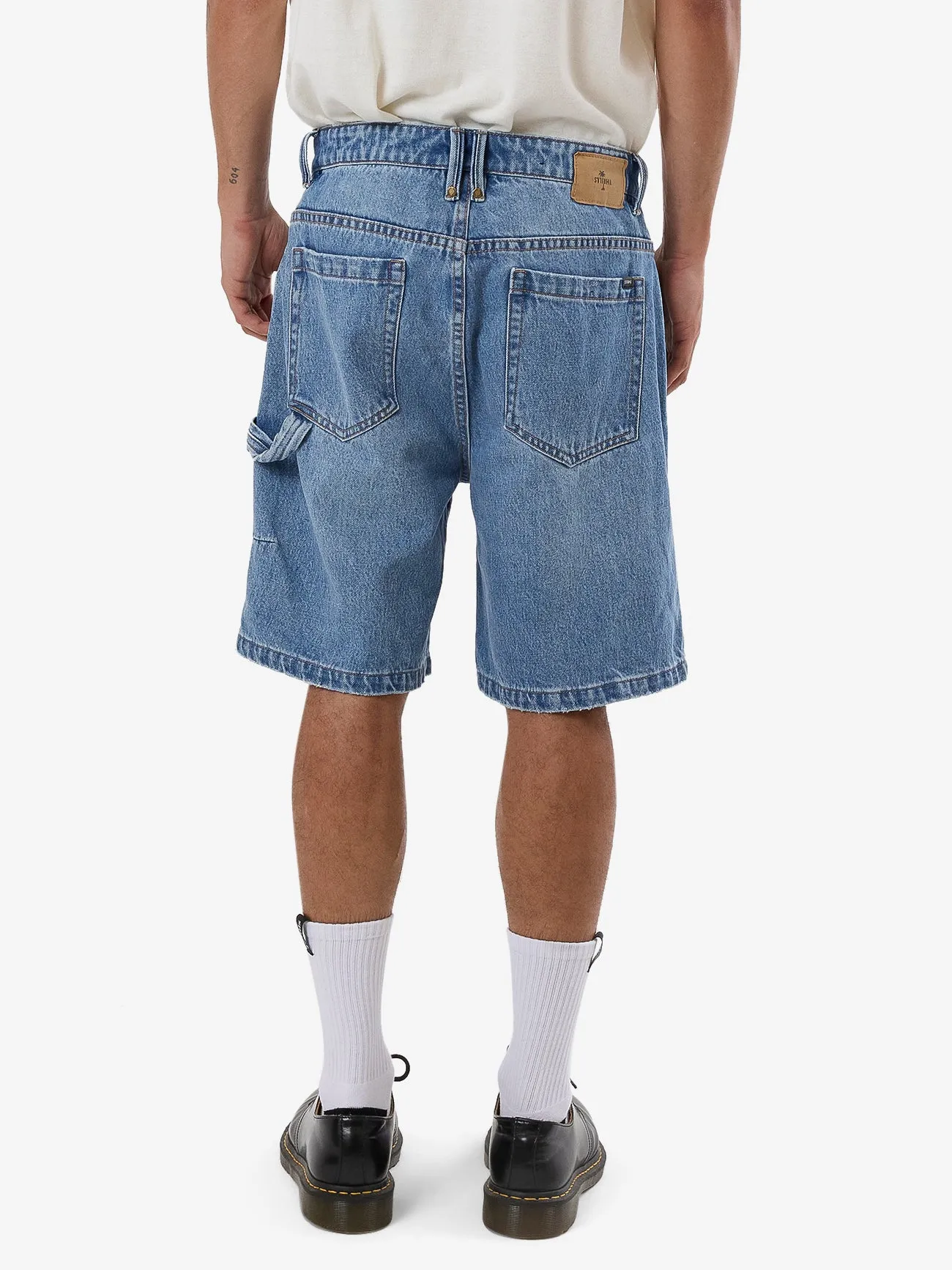 SLACKER DENIM SHORT - DARK DUST BLUE