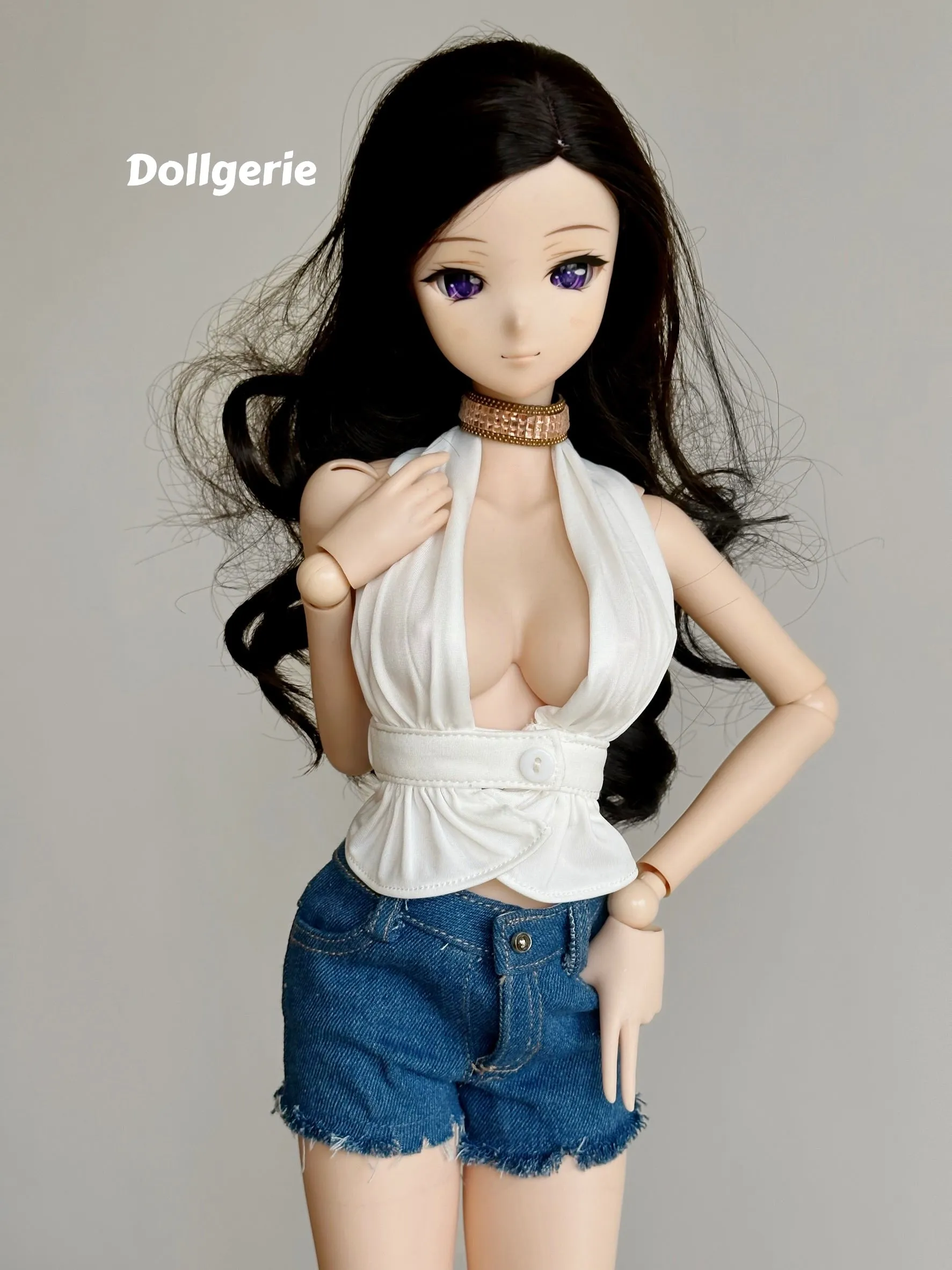 Slim Fit Plunge Halter Neck Top, made for any 1/3 BJD
