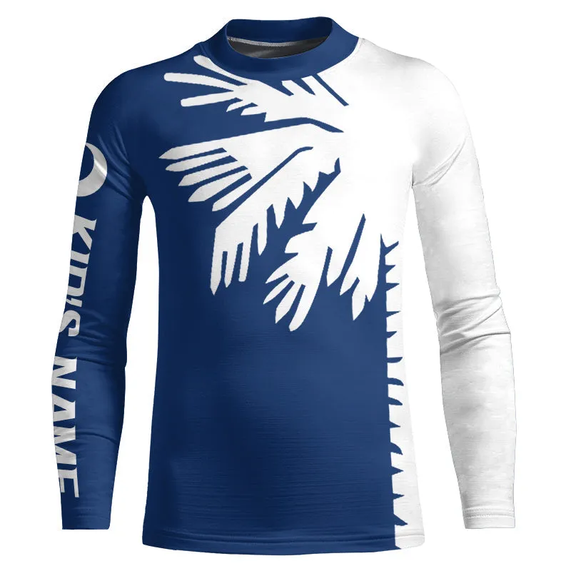South Carolina Flag Custom Kid Long Sleeve UV Protection Performance Fishing Shirts IPHW7902
