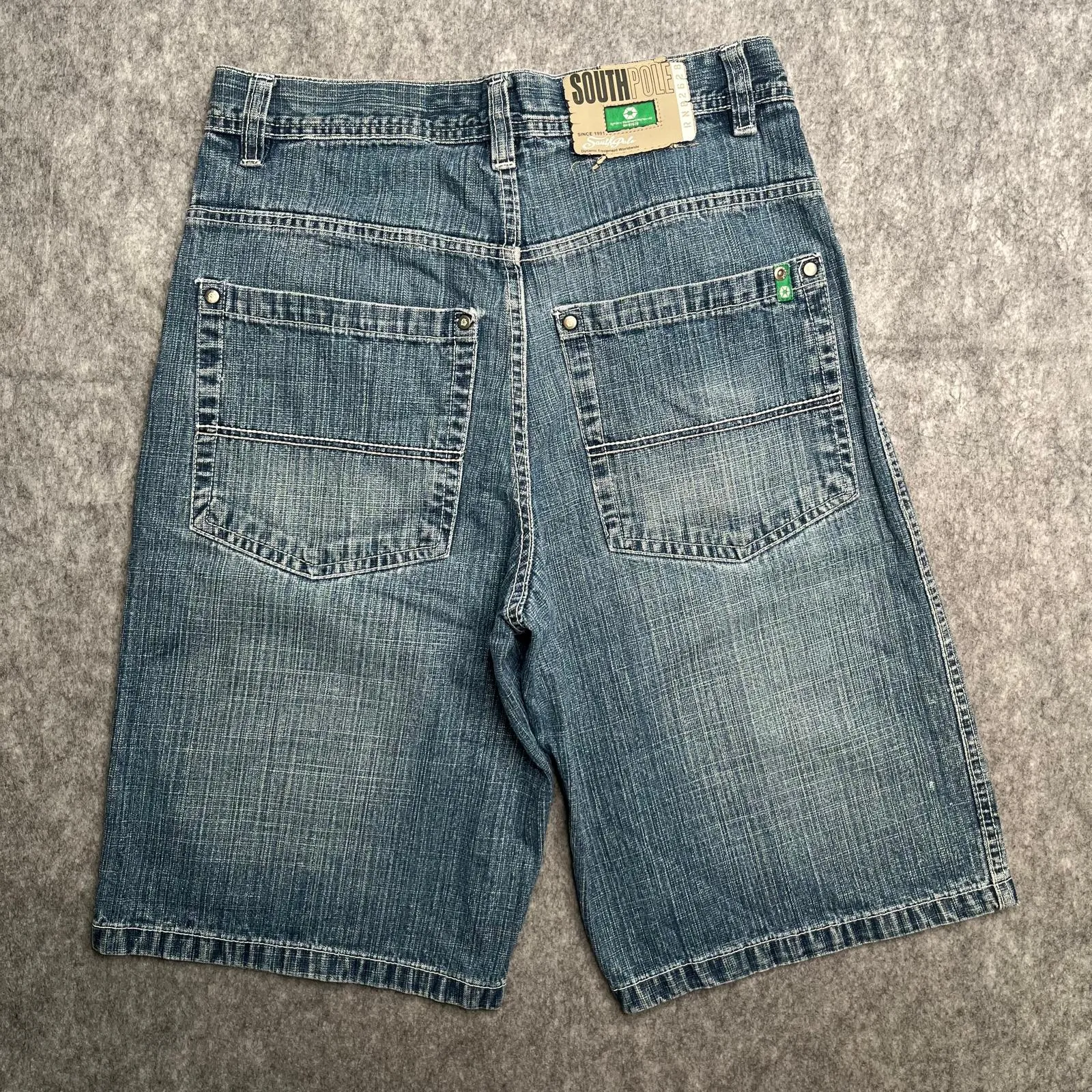 South Pole 2000's Distressed Baggy Denim Shorts, Waist 32"