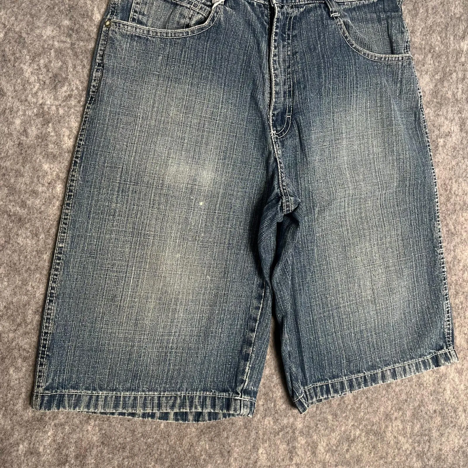 South Pole 2000's Distressed Baggy Denim Shorts, Waist 32"