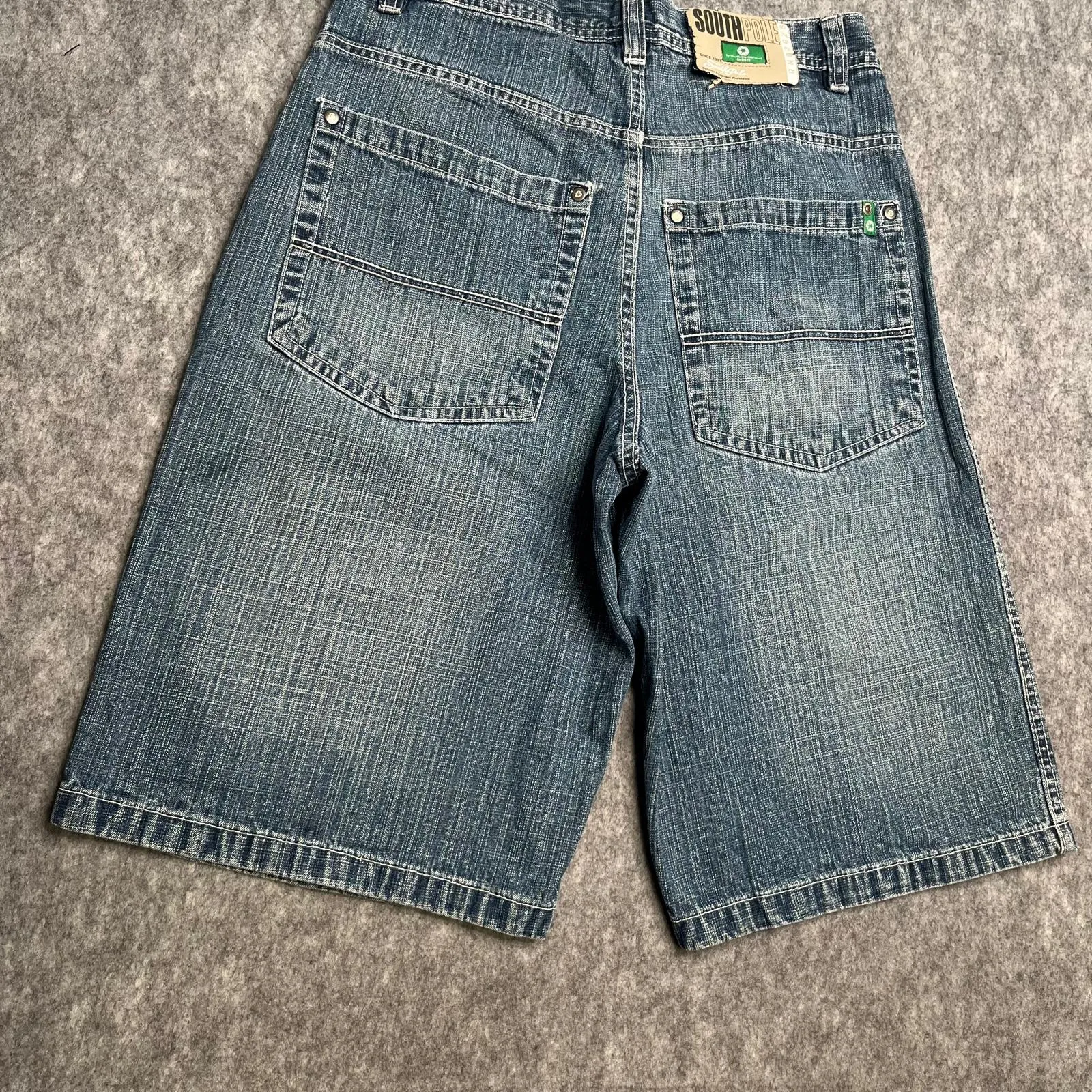 South Pole 2000's Distressed Baggy Denim Shorts, Waist 32"