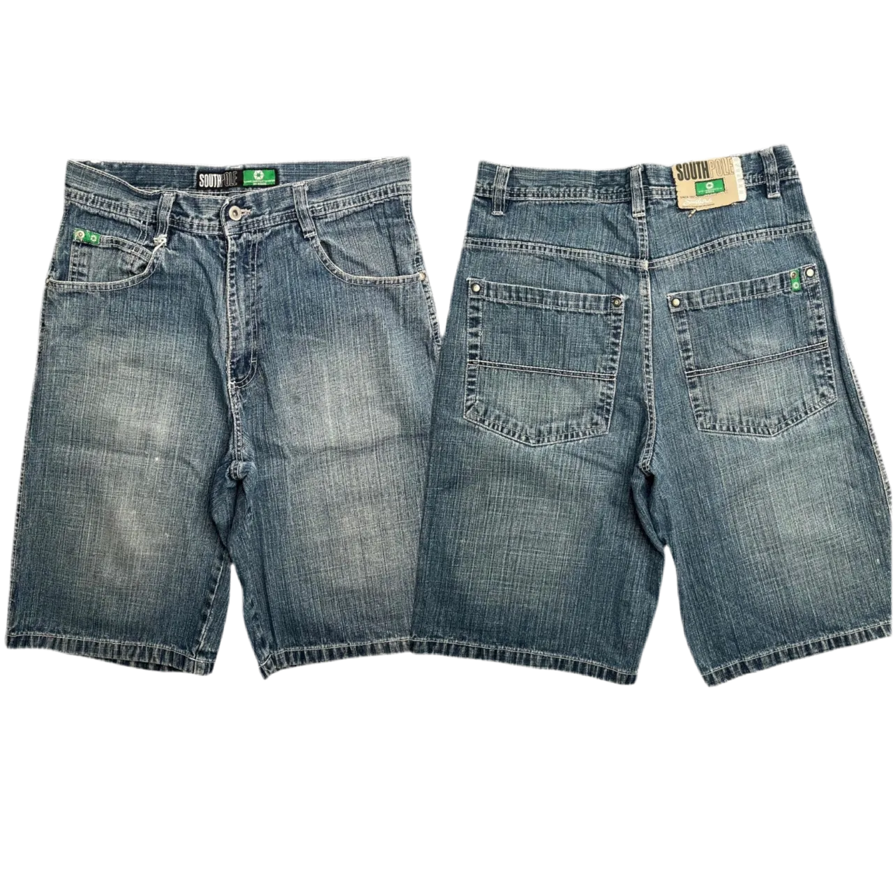 South Pole 2000's Distressed Baggy Denim Shorts, Waist 32"