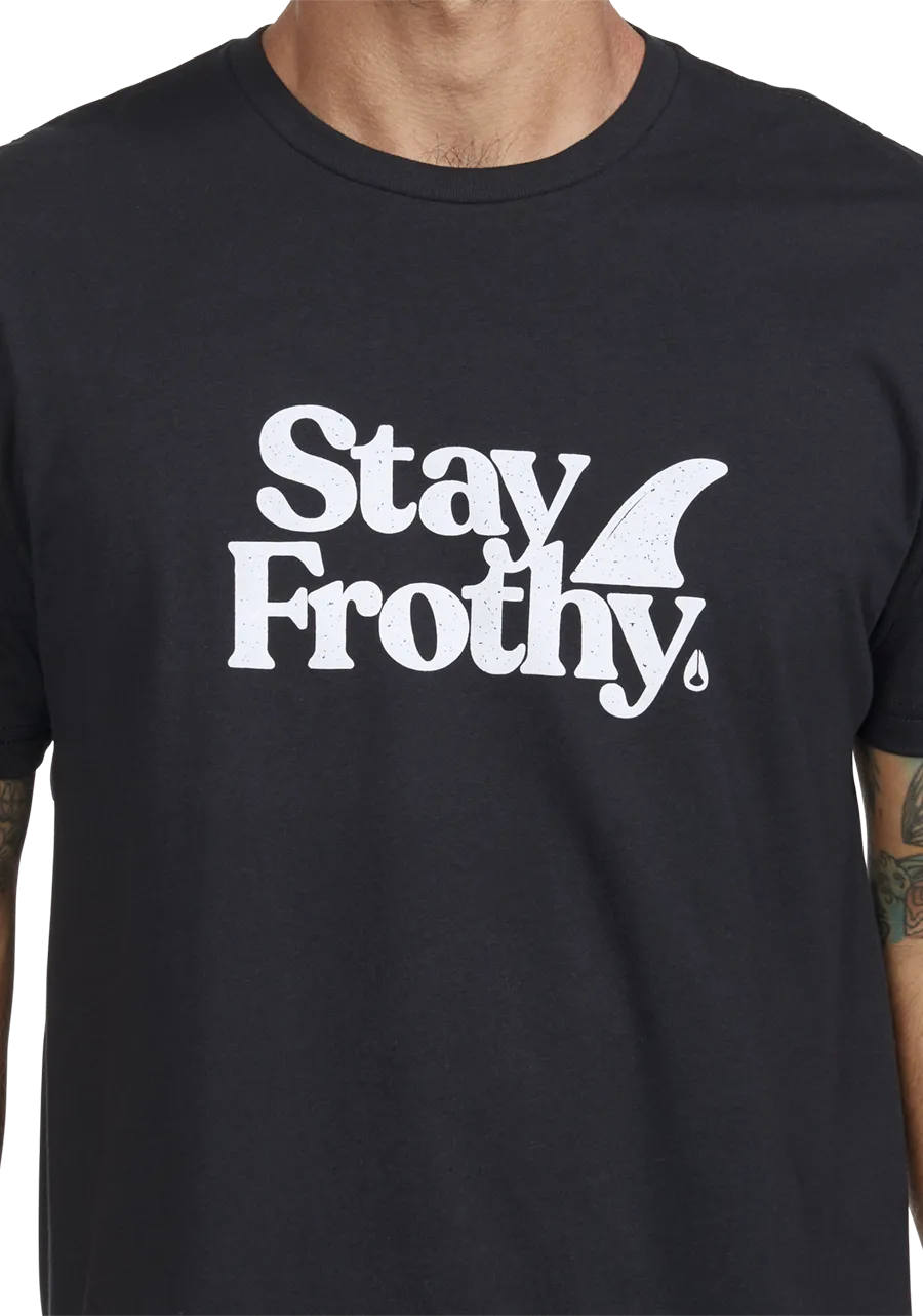 Stay Frothy T-Shirt - Black / White