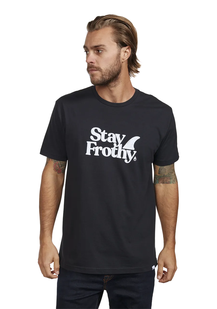 Stay Frothy T-Shirt - Black / White