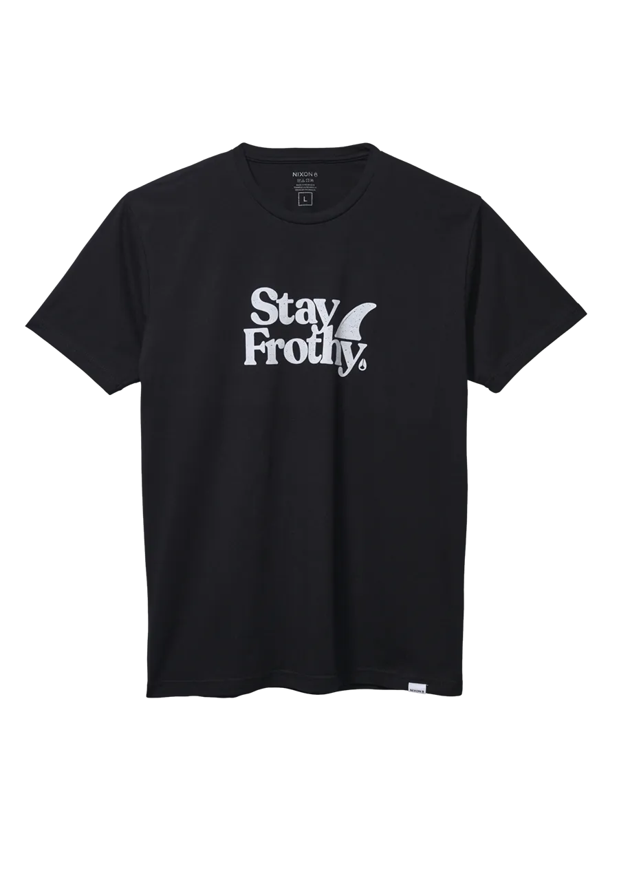 Stay Frothy T-Shirt - Black / White