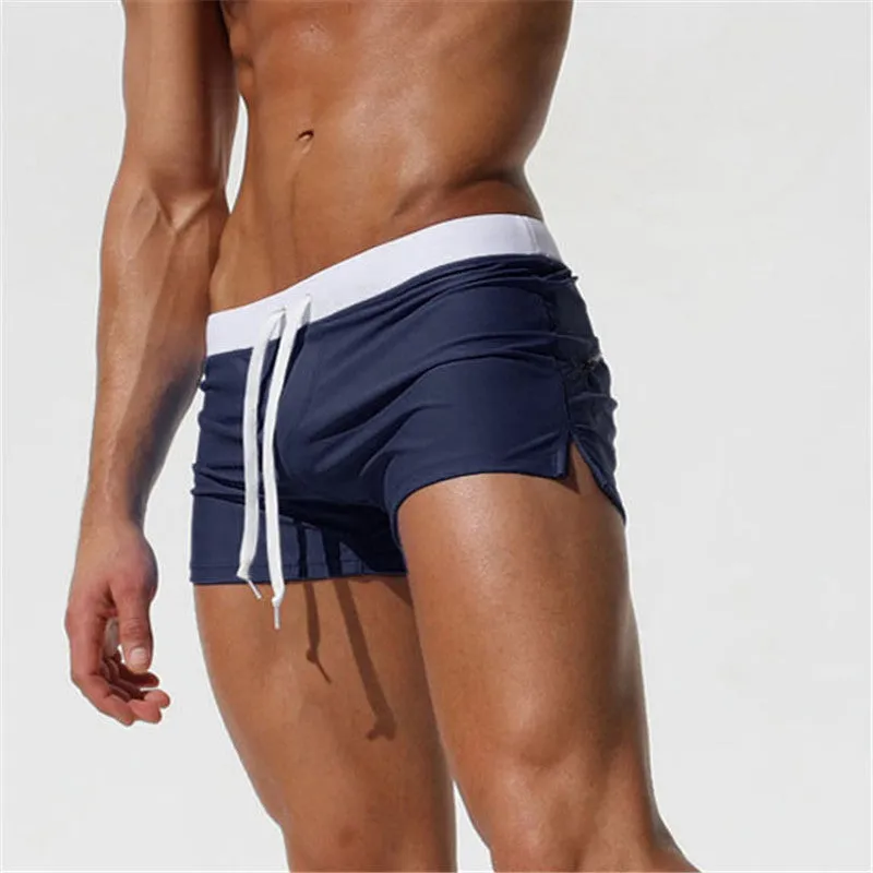 Swimwear Men Breathable Men's Swimsuits Swim Trunks Boxer Briefs Sunga Swim Suits Maillot De Bain Beach Shorts