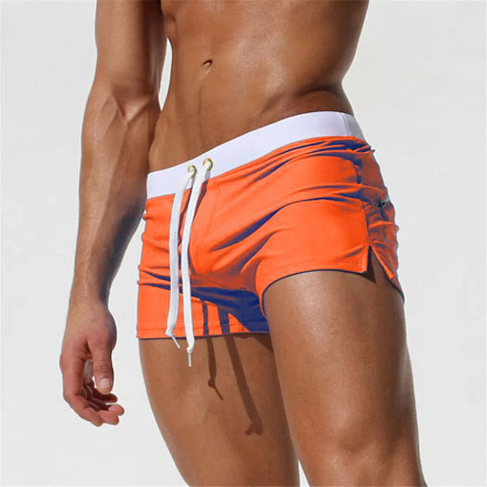 Swimwear Men Breathable Men's Swimsuits Swim Trunks Boxer Briefs Sunga Swim Suits Maillot De Bain Beach Shorts