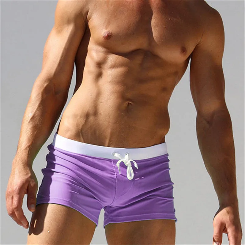Swimwear Men Breathable Men's Swimsuits Swim Trunks Boxer Briefs Sunga Swim Suits Maillot De Bain Beach Shorts