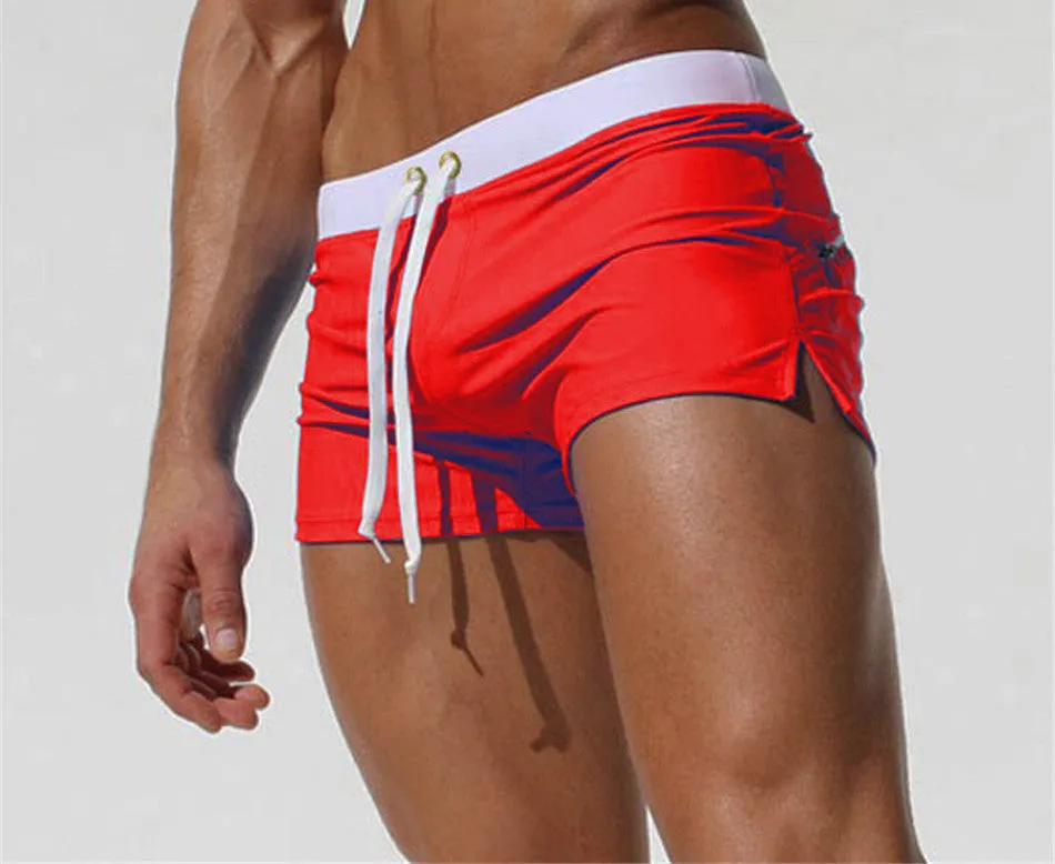 Swimwear Men Breathable Men's Swimsuits Swim Trunks Boxer Briefs Sunga Swim Suits Maillot De Bain Beach Shorts