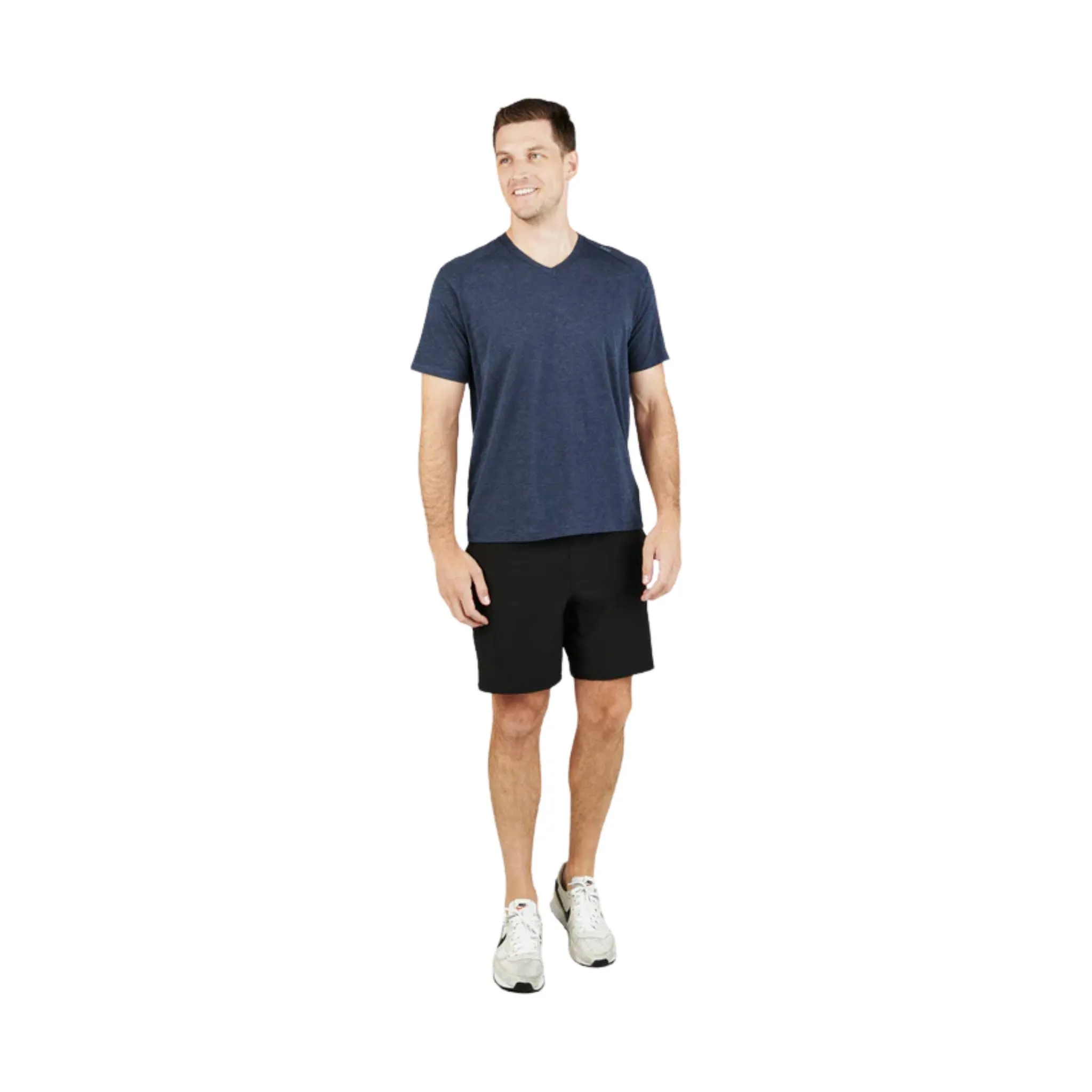 Tasc Men's Carrollton Fitness V Neck Tee - Classic Navy Heather