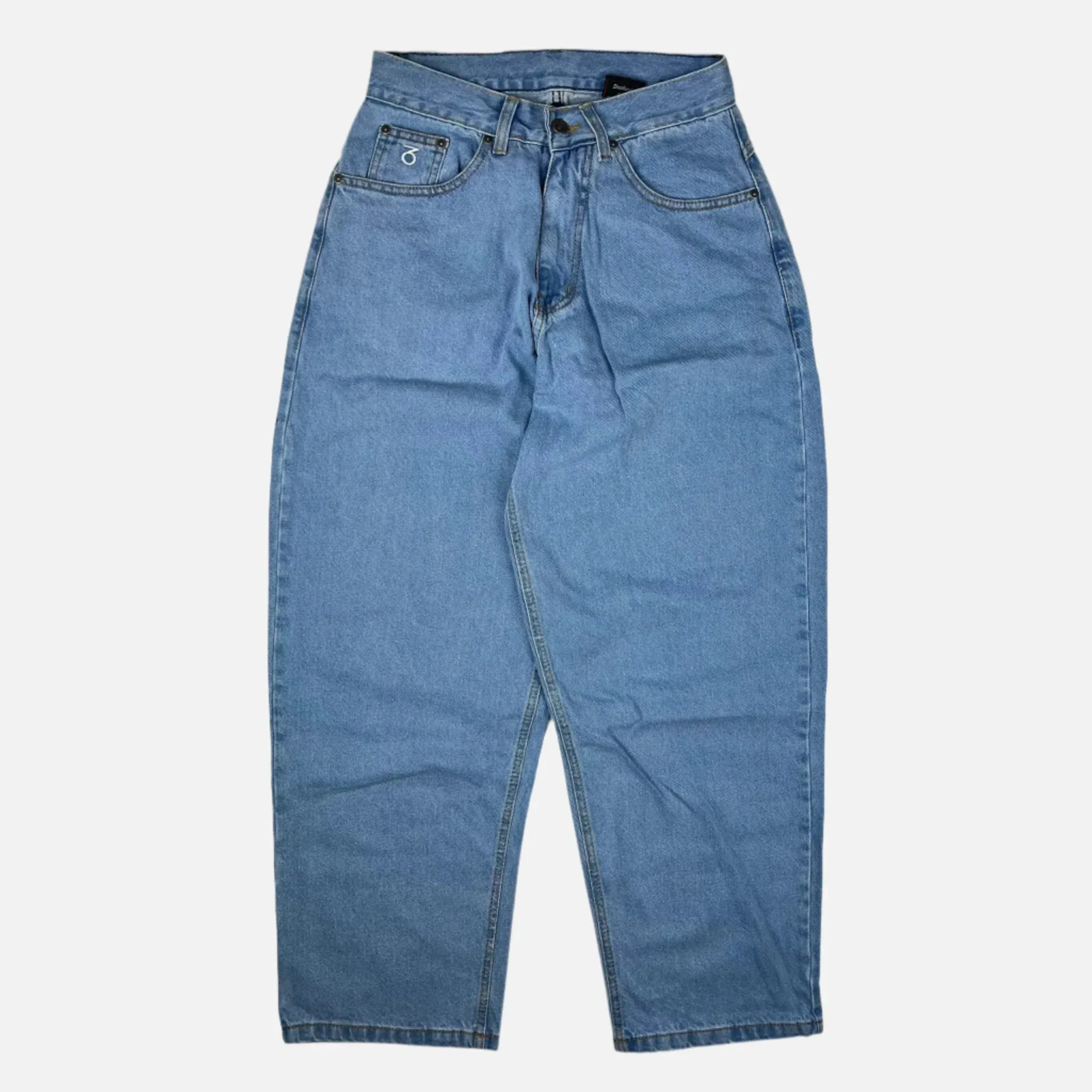Three Sixty London - Balloon Fit 5 Pocket Denim Jeans - Lightwash Bue