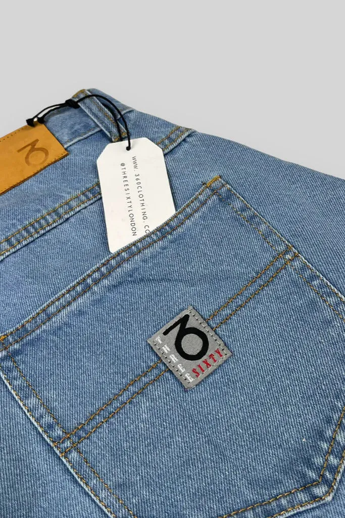 Three Sixty London - Balloon Fit 5 Pocket Denim Jeans - Lightwash Bue