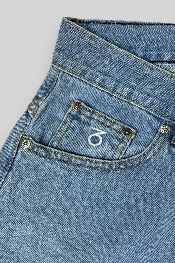 Three Sixty London - Balloon Fit 5 Pocket Denim Jeans - Lightwash Bue