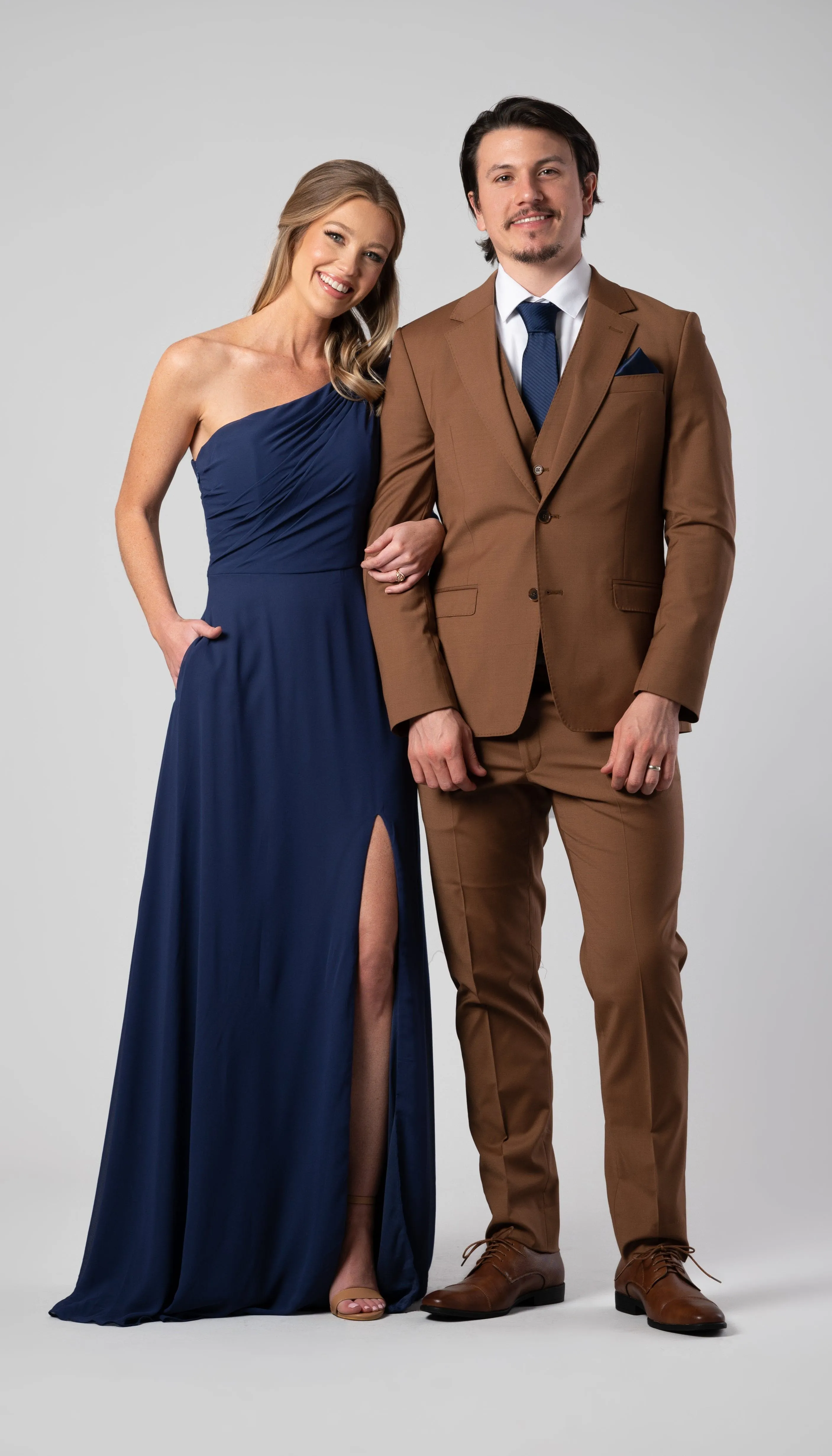 Trim Fit 3 Piece Suit Cinnamon
