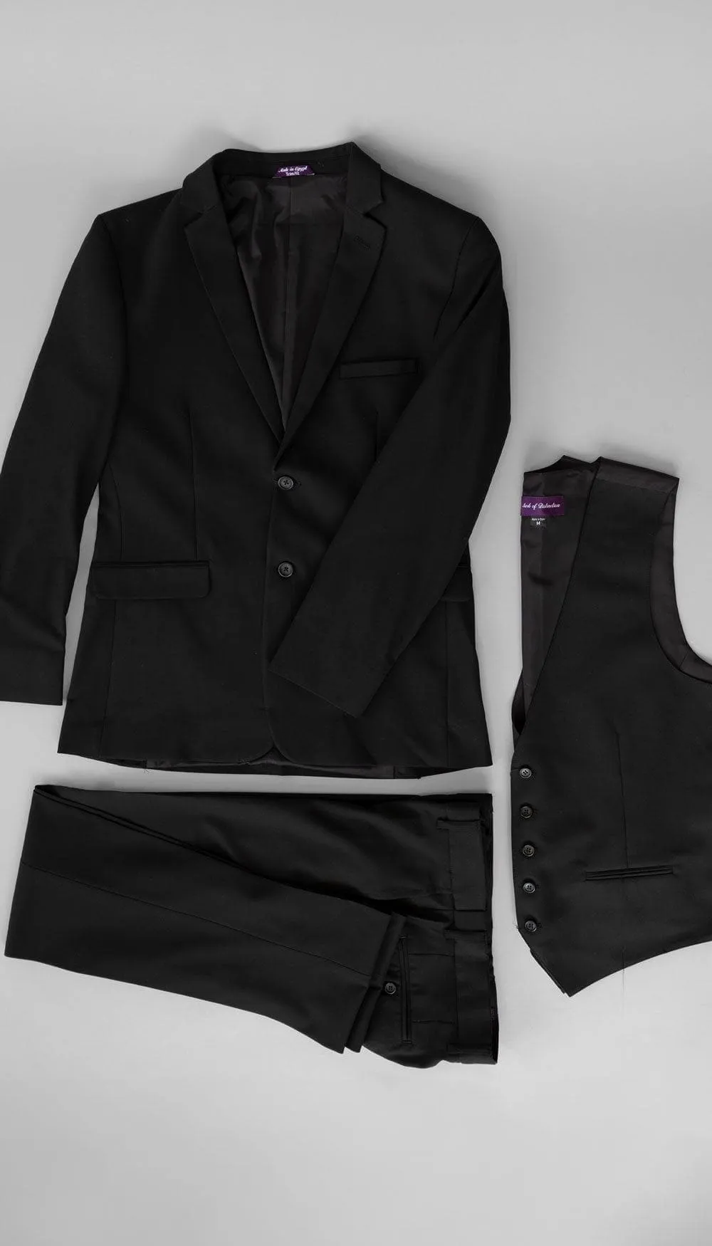 Trim Fit 3 Piece Suit Rust