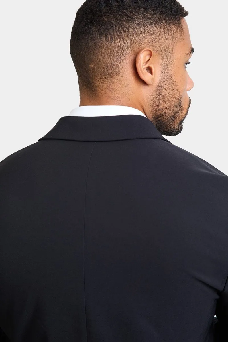 True Muscle Fit Tech Suit Jacket in Black