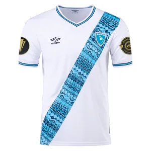 Umbro Guatemala Men's Home Jersey w/ Gold Cup Patches 23/24 (White/Sky Blue)