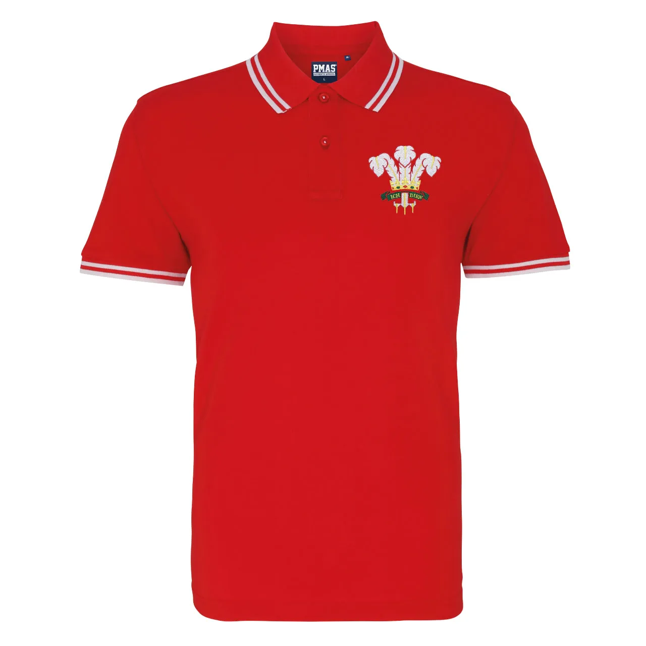 Unisex Wales CYMRU Rugby Classic Tipped Polo Shirt