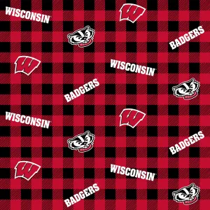 UNIVERSITY OF WISCONSIN-Buffalo Plaid-100% Cotton-WIS1207