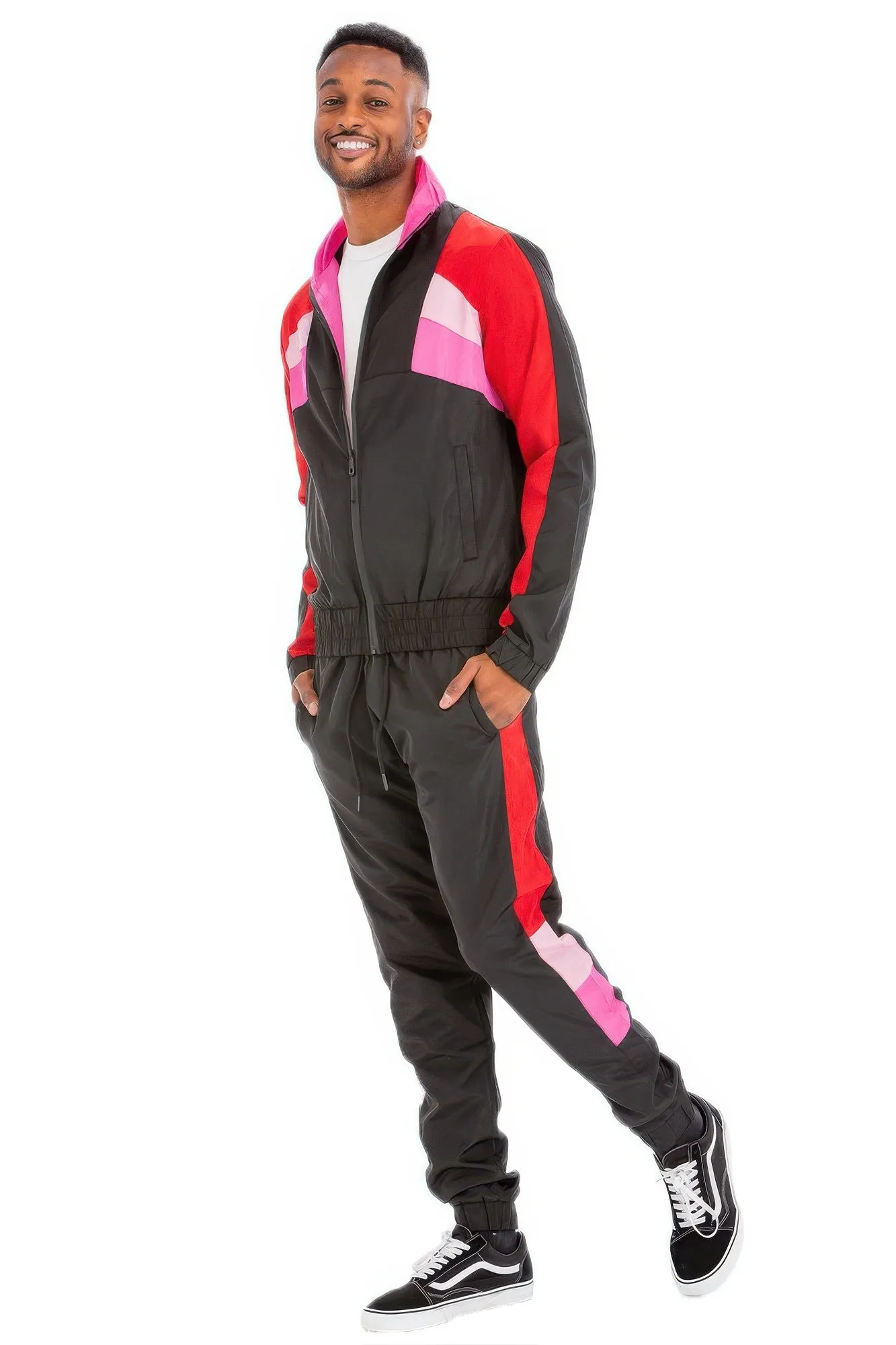 VacationGrabs Chevron Track Suit for Men - 2PC Set