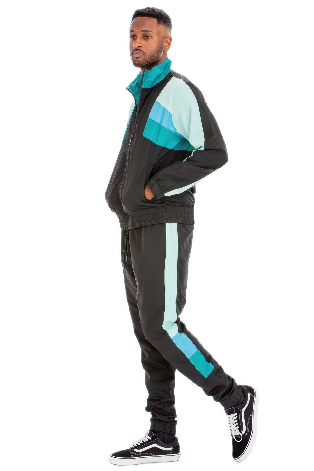 VacationGrabs Chevron Track Suit for Men - 2PC Set