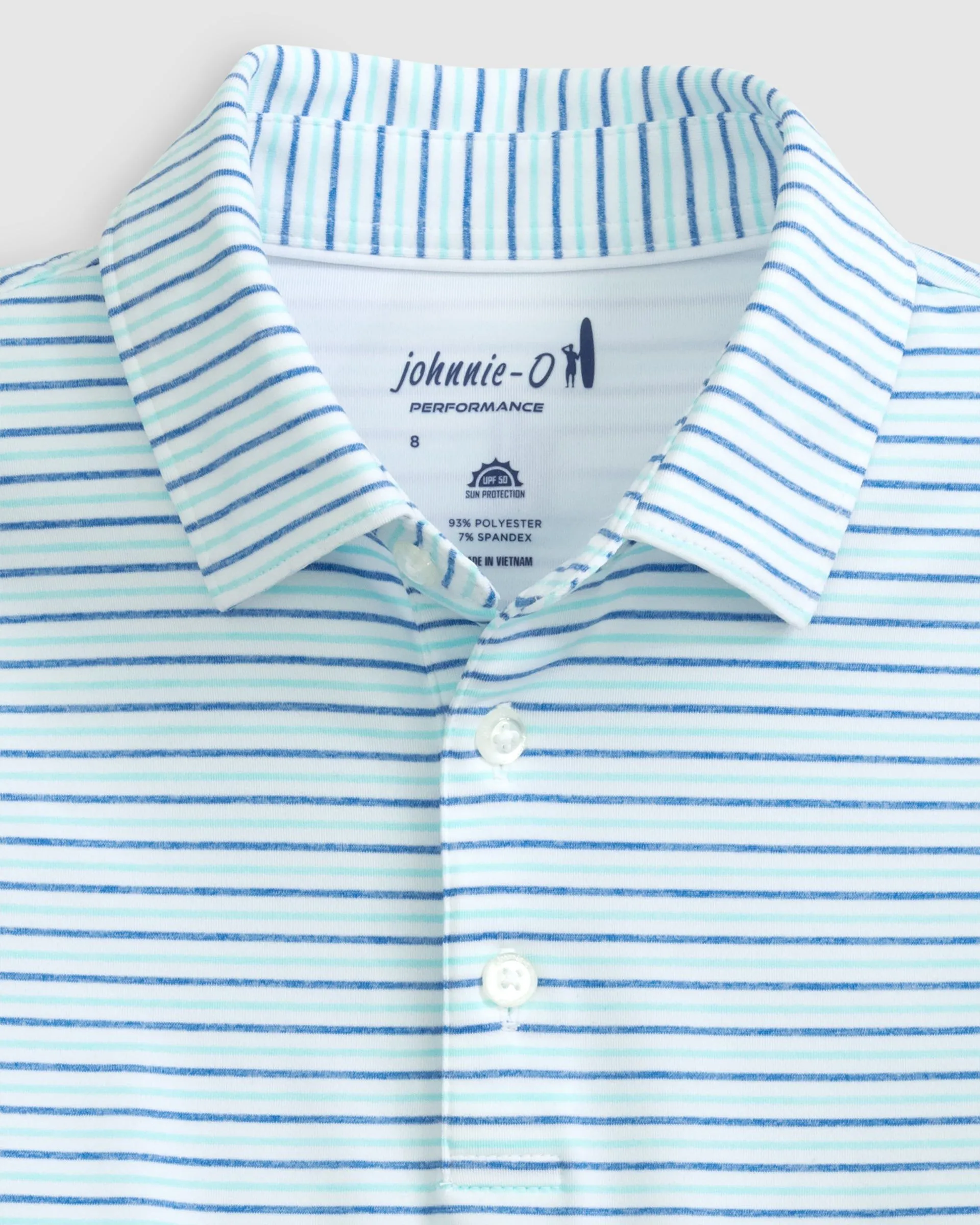Vik Jr. Striped Jersey Performance Polo