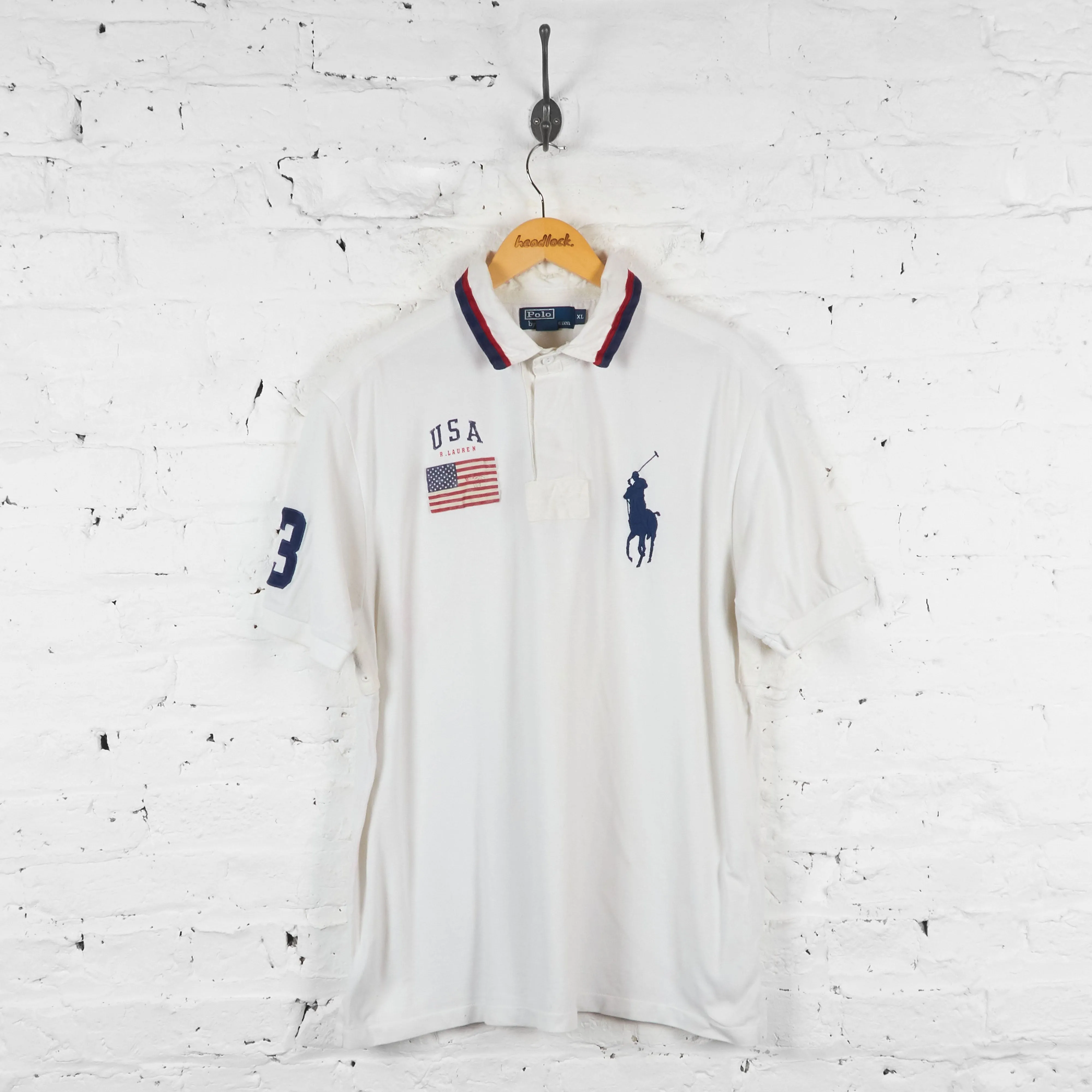 Vintage Ralph Lauren Polo Shirt - White - XL