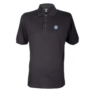 VW Black Edry Double Knit Polo