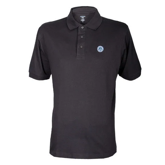 VW Black Edry Double Knit Polo