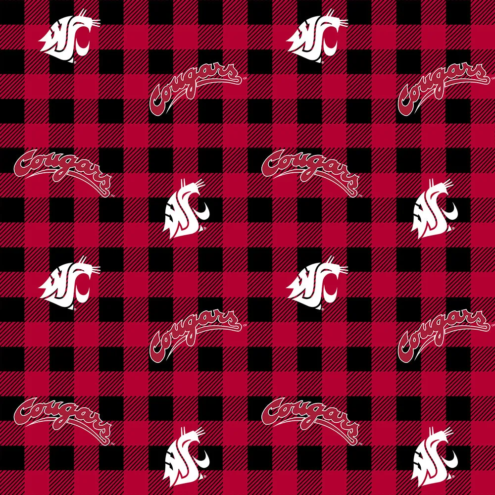 WASHINGTON STATE UNIVERSITY-Buffalo Plaid-100% Cotton-WAST1207