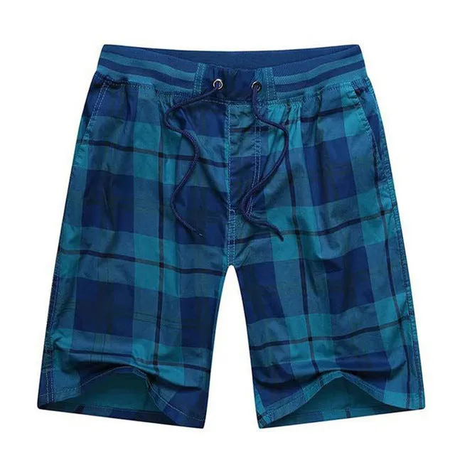 West Louis™ Bermuda Elastic Waist Plaid Shorts