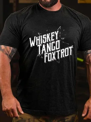 Whiskey Tango Foxtrot Short Sleeve Crew Neck Casual T-shirt