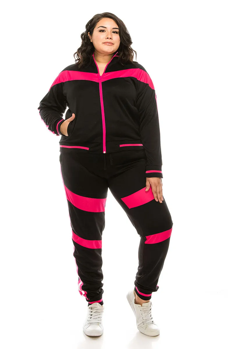 Women's Reflective Moto Track Suit (Curve)
