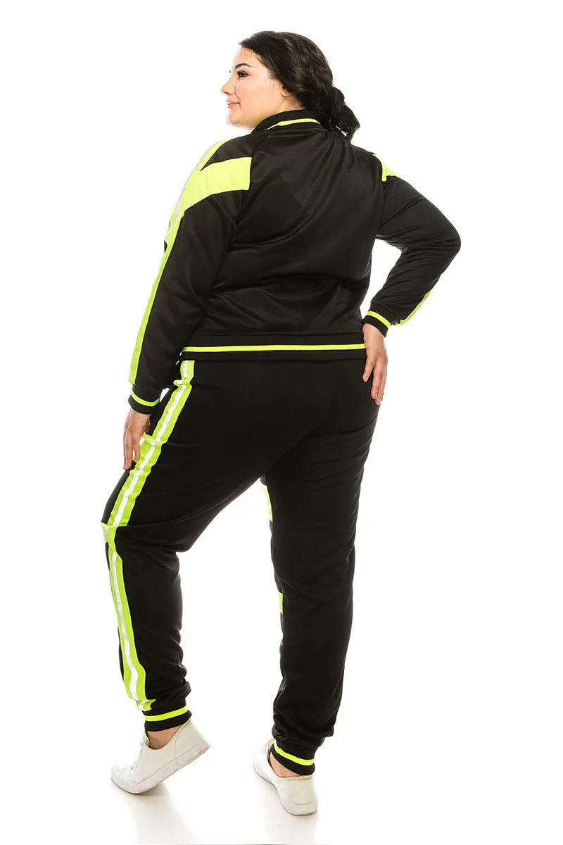 Women's Reflective Moto Track Suit (Curve)