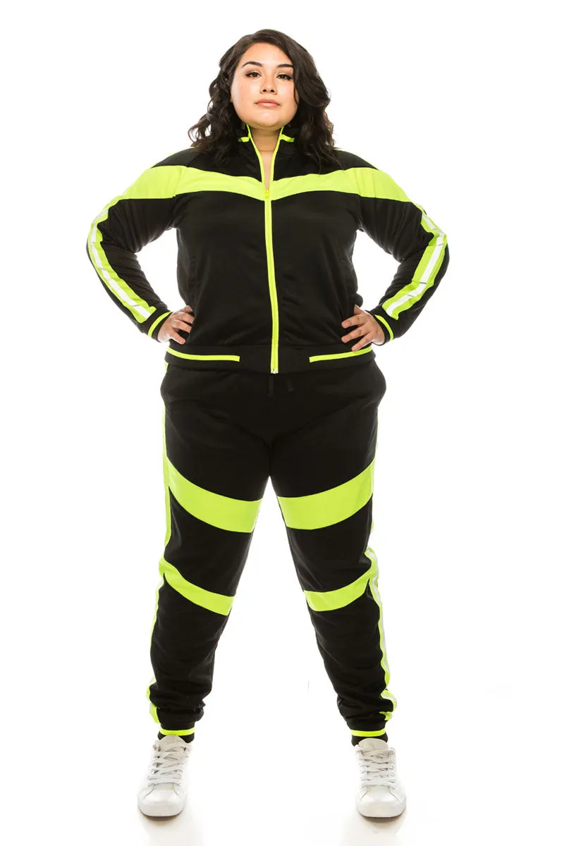 Women's Reflective Moto Track Suit (Curve)